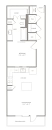 A3 floor plan of Knox Heights in Dallas, TX