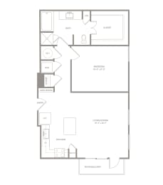 A4 floor plan of Knox Heights in Dallas, TX
