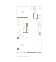 A8 floor plan of Knox Heights in Dallas, TX