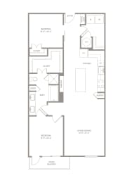 B8 floor plan of Knox Heights in Dallas, TX
