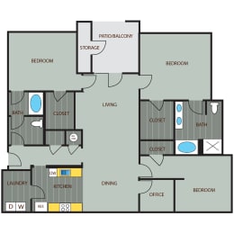  Floor Plan 3 Bedroom