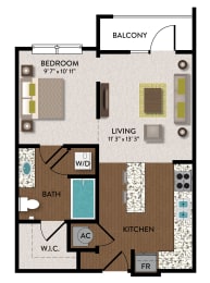 a S1 floor plan of Lumi Hyde Park in Tampa, FL