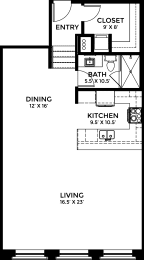  Floor Plan 971 SF