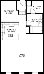  Floor Plan 1059 SF (INCOME RESTRICTED UNIT)