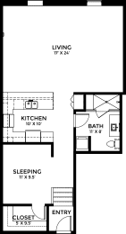  Floor Plan 1011 SF