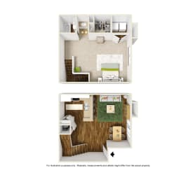 A4 3D Plus floor plan of Montfort Crossing in Dallas, TX