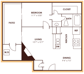 floor plan A of Hunters Chase in Austin, TX