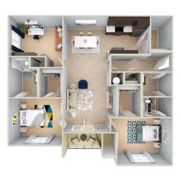  Floor Plan 2 Bedroom
