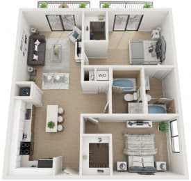 2 Bed 2 Bath Twenty6 Floor Plan at Twenty2 West, West Miami, Florida