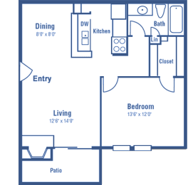 A2 floor plan of Westdale Pointe in Austin, TX