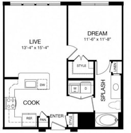 Allusion at West University A2 Floor Plan, Houston, TX
