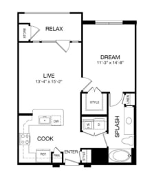 Allusion at West University A5 Floor Plan, Houston, TX