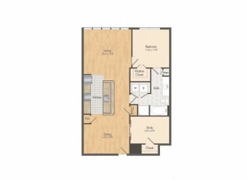 Muse at Museum District Floor Plan A10, Houston, TX