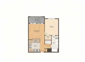 Muse at Museum District Floor Plan A2, Houston, TX