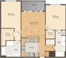 Muse at Museum District Floor Plan B2, Houston, TX