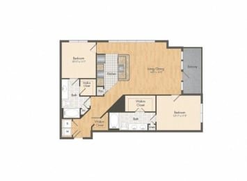 Muse at Museum District Floor Plan B3, Houston, TX