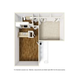 Muirfield Village A2 3D Floorplan at Westdale Hills, Euless TX