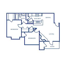 B1 2D Floorplan at Woodmere Trace in Duluth, GA