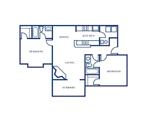 B3 2D Floorplan at Woodmere Trace in Duluth, GA
