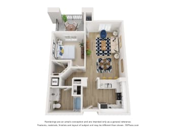  Floor Plan 1 x 1 Plan A