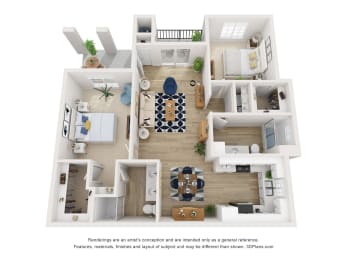 2 Bedroom Floorplan