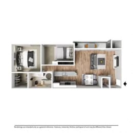 a 4 bedroom floor plan  2100 sq ft at Missouri Crossing, Phoenix, AZ, 85015