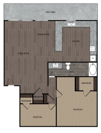 a floor plan of a two bedroom apartment