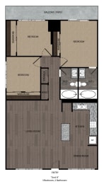  Floor Plan 3 Bedroom- 1st Fl.