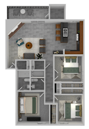 C1 Floorplan at Village at Iron Blossom, Reno, Nevada