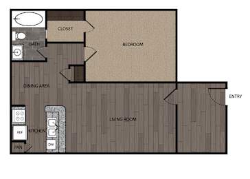 1 bedroom 1 bath at Willow Creek Apartments, Houston, TX, 77012