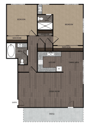 the  floor plan of the first floor of a house