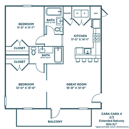 A floor plan of a house with a garage and a balcony.
