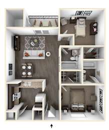 2 bed 2 bath at Urban WalkApartments on 6th Avenue, Phoenix, AZ