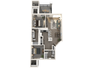 B2 Floor Plan at Weylyn Luxury Apartments, Laveen, AZ, 85339