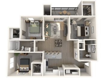 C1 Floor Plan at Weylyn Luxury Apartments, Laveen, AZ 85339