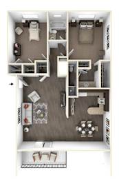 2 bed 2 bath at The Phoenix Apartments on 6th Avenue, Arizona 85013
