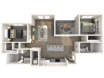 L1 Floor Plan at Weylyn Luxury Apartments, Laveen, Arizona