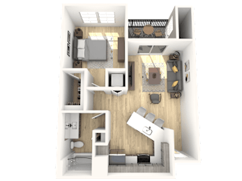 a1 Floor Plan at The Laurel Apartments, Chandler Arizona