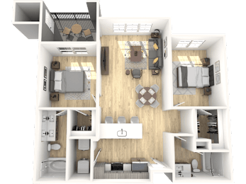 b2 Floor Plan at The Laurel Apartments, Chandler, 85286