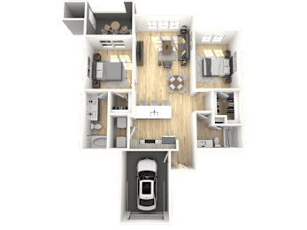b2g Floor Plan at The Laurel Apartments, Chandler
