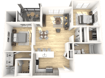 b3 Floor Plan at The Laurel Apartments, Arizona, 85286