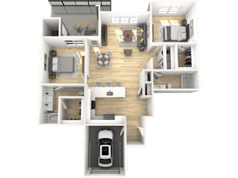 b3g Floor Plan at The Laurel Apartments, Chandler, AZ