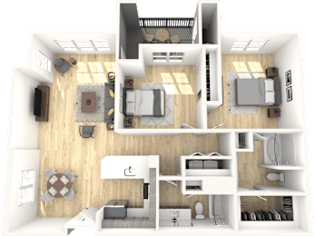 b4 Floor Plan at The Laurel Apartments, Chandler Arizona