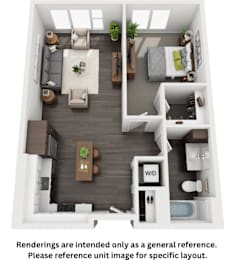 a1 1 bedroom floor plan  the residences at sawmill estates