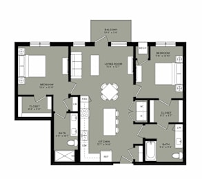  Floor Plan Indigo - 50%