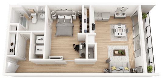  Floor Plan 1 Bedroom