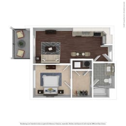 A1 Floor Plan at East 51 At Rocketts Landing, Richmond, 23231