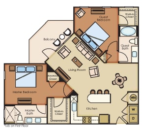 2 bed 2 bath Dogwood Floor Plan at The Loree, Jacksonville, FL