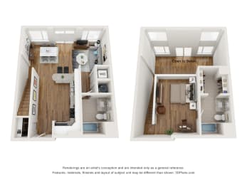 A3 Floor Plan at East 51 At Rocketts Landing, Richmond, 23231
