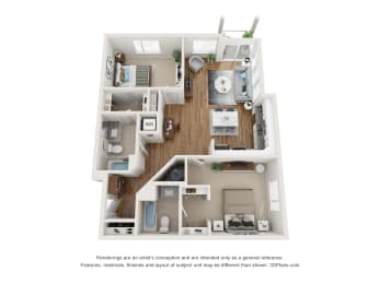 B3 Floor Plan at East 51 At Rocketts Landing, Richmond